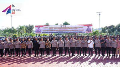 Kapolda Kaltim Pimpin Apel Pergeseran Pasukan BKO Polres Mahakam Ulu untuk Pengamanan PSU Pilkada
